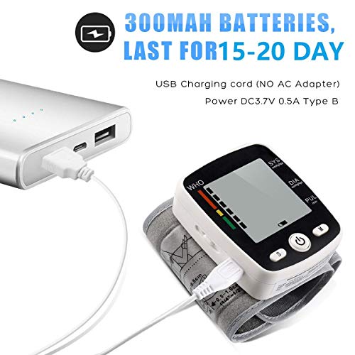 potulas Blood Pressure Monitor, Wrist Blood Pressure Cuff Monitor with USB Ch...
