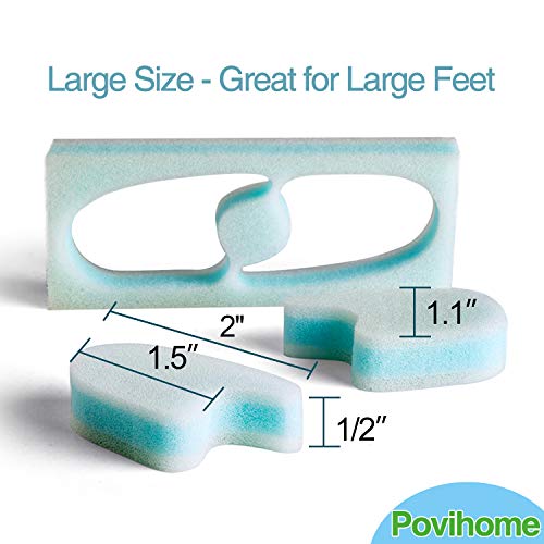 Povihome 10 Pack Foam Toe Spacers(1/2" Thick), 3-Layer Toe Separators - Large...