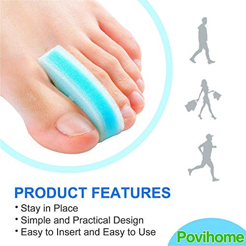 Povihome 10 Pack Foam Toe Spacers(1/2" Thick), 3-Layer Toe Separators - Large...