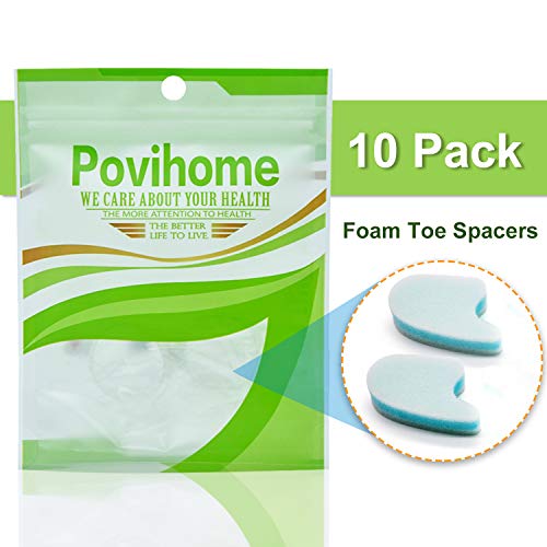 Povihome 10 Pack Foam Toe Spacers(1/2" Thick), 3-Layer Toe Separators - Large...