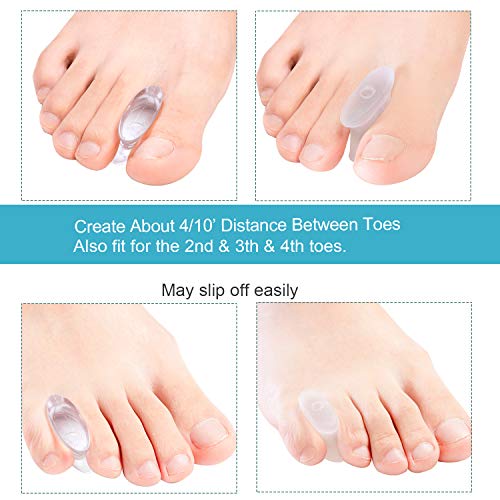 Povihome 10 Pack Gel Bunion Corrector and Toe Spacers Separators and Straight...