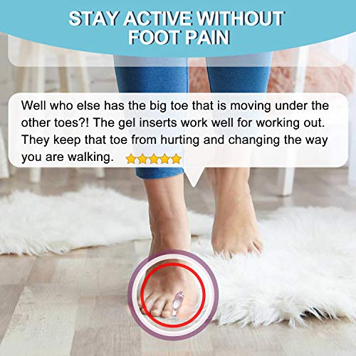 Povihome 10 Pack Gel Bunion Corrector and Toe Spacers Separators and Straight...