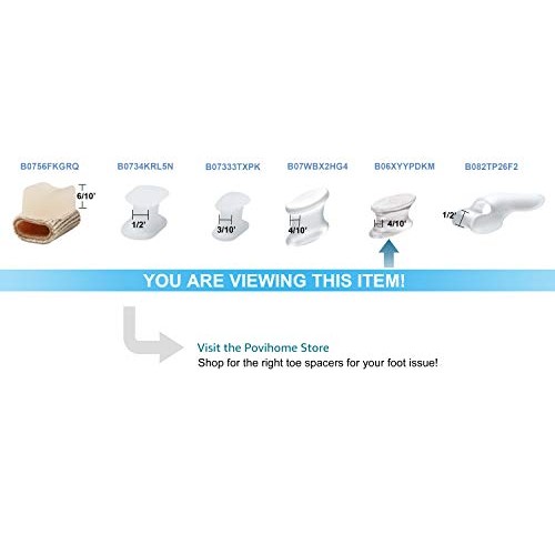 Povihome 10 Pack Gel Bunion Corrector and Toe Spacers Separators and Straight...