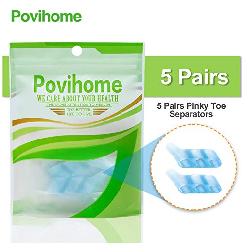 Povihome 10 Pack Pinky Toe Separator and Protectors, Toe Separators for Overl...