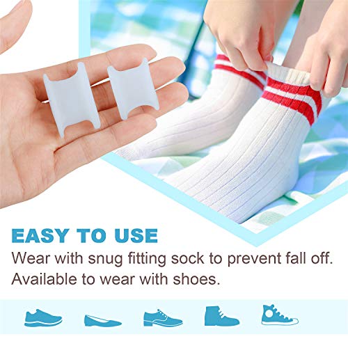Povihome 10 Pack Toe Spacers Separators(1/2'' Thick), Bunion Corrector Gel Or...