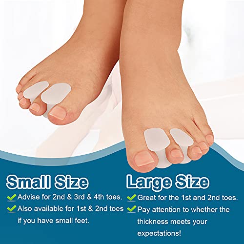Povihome 16 Pack Toe Spacers Separators(1/2''+3/10''Thick), Bunion Corrector ...