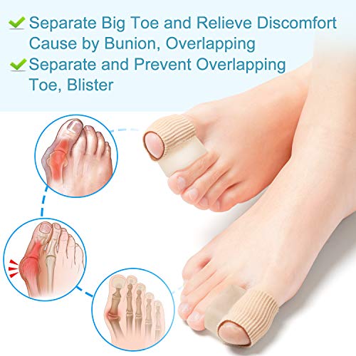 Povihome 6 Pack Gel Toe Spacer Separators(0.6'' Thick), Bunion Corrector for ...