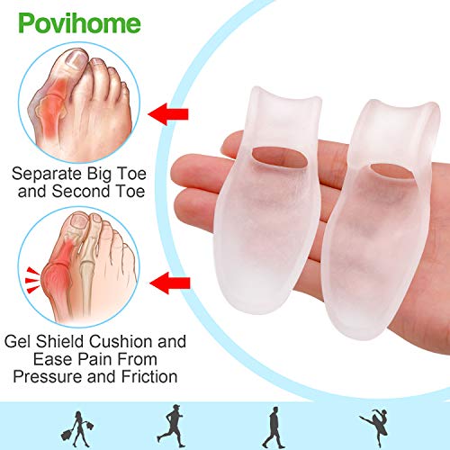 Povihome 8 Pack Bunion Cushion and Protector(1/2'' Thick), Bunion Pads, Bunio...