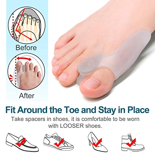 Povihome 8 Pack Bunion Cushion and Protector(1/2'' Thick), Bunion Pads, Bunio...