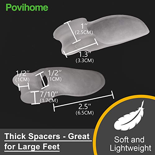 Povihome 8 Pack Bunion Cushion and Protector(1/2'' Thick), Bunion Pads, Bunio...