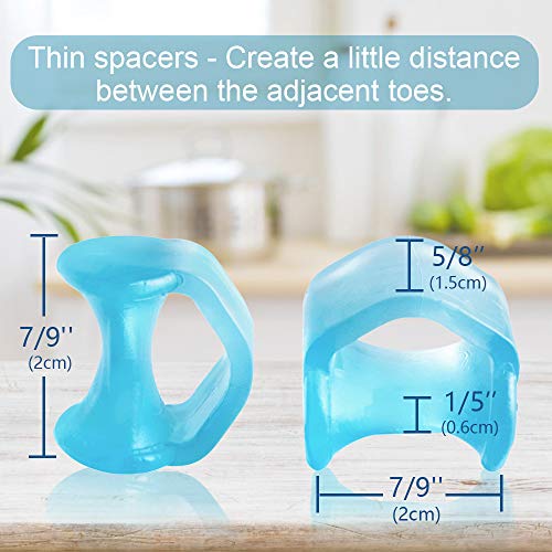 Povihome Gel Toe Separator, Pinky Toe Spacers, Little Toe Spacers for Overlap...