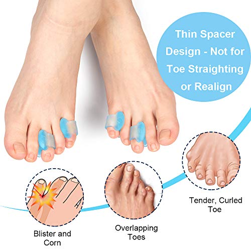 Povihome Gel Toe Separator, Pinky Toe Spacers, Little Toe Spacers for Overlap...