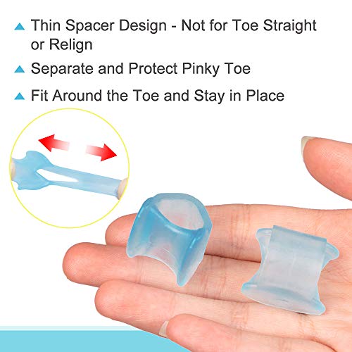 Povihome Gel Toe Separator, Pinky Toe Spacers, Little Toe Spacers for Overlap...