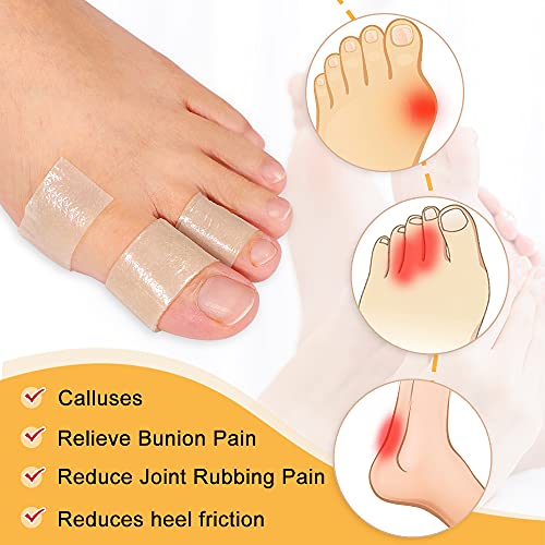 Povihome Heel Sticker Silicone Gel Tape Protector, Blister Prevention Bandaid...