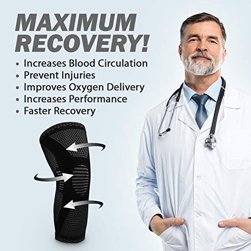 POWERLIX Knee Compression Sleeve - Best Knee Brace for Knee Pain for Men & Wo...