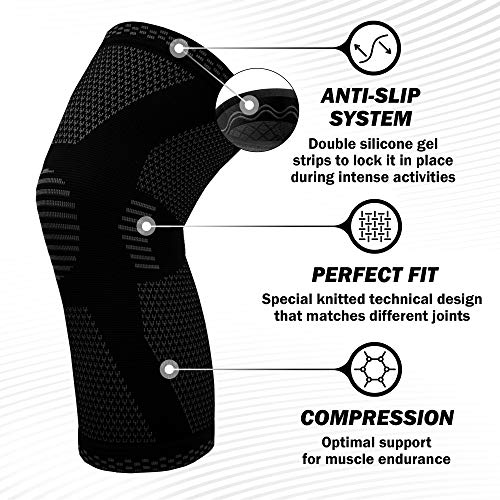 POWERLIX Knee Compression Sleeve - Best Knee Brace for Knee Pain for Men & Wo...
