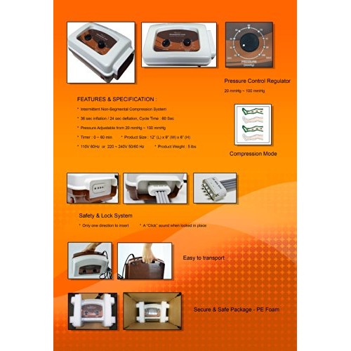 POWERPRESS RECOVERY BOOTS Intermittent Non-Segmental Compression Therapy Leg ...