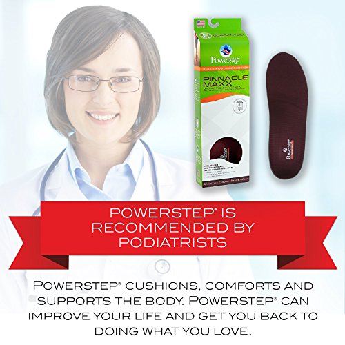 Powerstep Unisex's Pinnacle Maxx Orthotic Insole Shoe Inserts Women, Workout ...