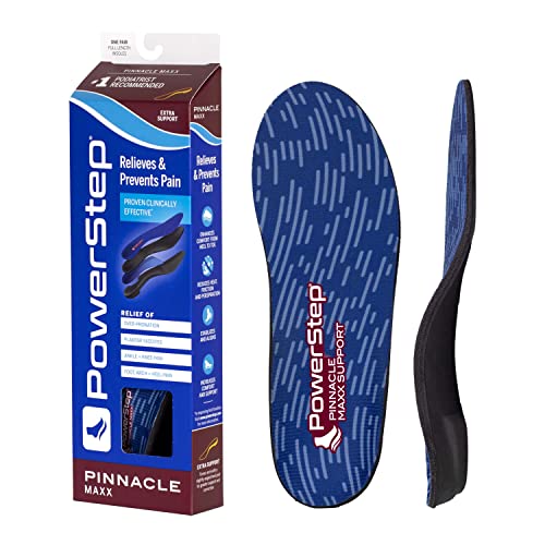 Powerstep Unisex's Pinnacle Maxx Orthotic Insole Shoe Inserts Women, Workout ...