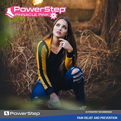 Powerstep Women's Pinnacle Pink Insole, Women's 6-6.5 / Men's 4-4.5