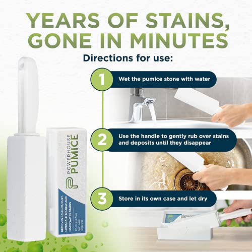 Powerstone Powerhouse Pumice Toilet Bowl Cleaning Stone with Handle (1-Pack) ...