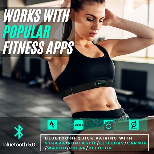 POWR LABS Bluetooth Heart Rate Monitor Chest Strap, Heart Rate Monitor with C...