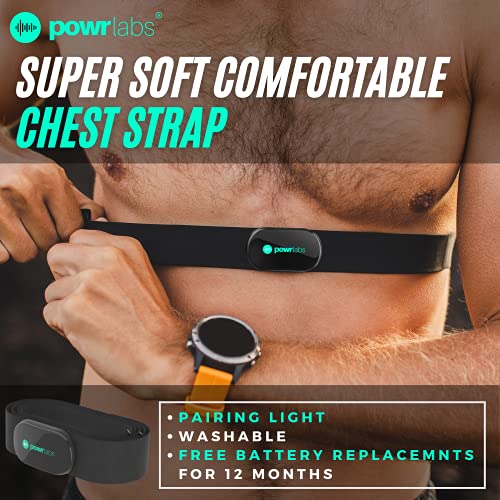 POWR LABS Bluetooth Heart Rate Monitor Chest Strap, Heart Rate Monitor with C...