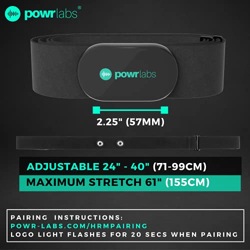 POWR LABS Bluetooth Heart Rate Monitor Chest Strap, Heart Rate Monitor with C...