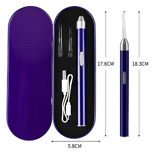 Ear Wax Removal Tool Cleaner for Humans with LED Light - Earpick Curette, Sta...
