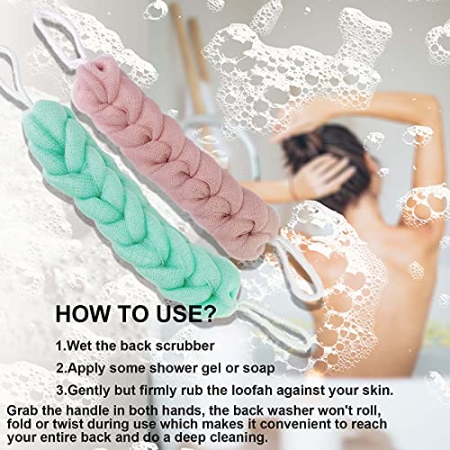 PPHAO - Back Scrubber for Shower - Long Loofah Sponge for Women - Bath Sponge...