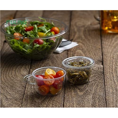 [150 Set - 1 oz] PTG Clear Disposable Plastic Portion Cups, Souffle Cups, Con...