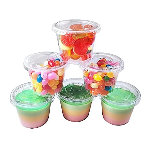 [150 Set - 1 oz] PTG Clear Disposable Plastic Portion Cups, Souffle Cups, Con...