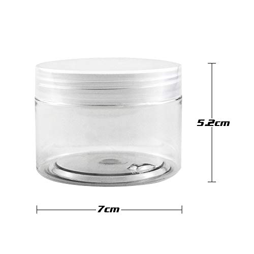 Pralb 18Pack 4oz(120ml) Clear Storage Favor Jars Clear Empty Wide-Mouth Plast...