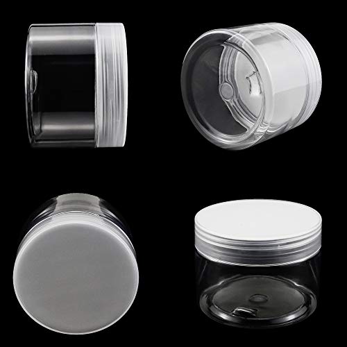 Pralb 18Pack 4oz(120ml) Clear Storage Favor Jars Clear Empty Wide-Mouth Plast...