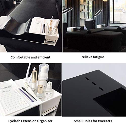 Eyelash Extension Neck Pillow With Acrylic Shelf Organizer Stand, PU Leather ...