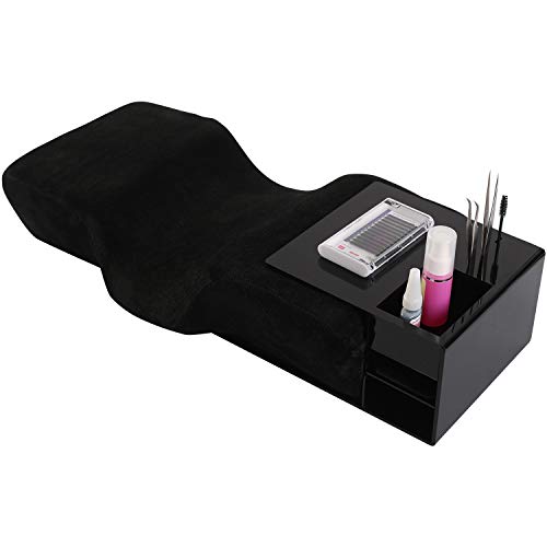 Professional Eyelash Extension Memory Foam Pillow With Acrylic Shelf Organize...