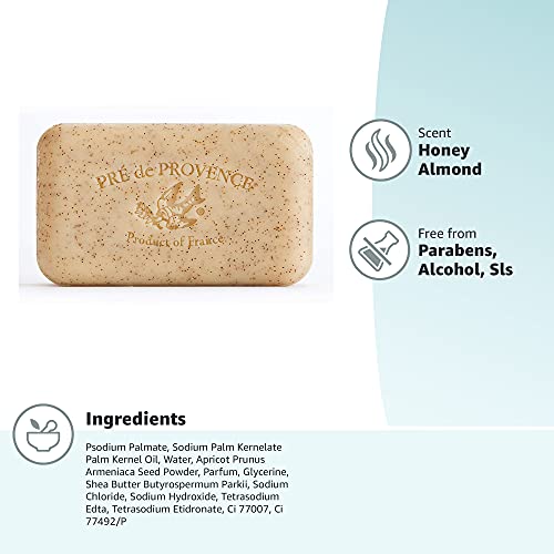 Pre de Provence Artisanal French Soap Bar Enriched with Shea Butter, Honey Al...