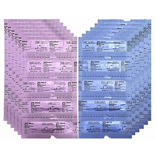 30 Abbott Precision Xtra Blood Ketone Test Strips + 30 Precision Xtra Blood G...