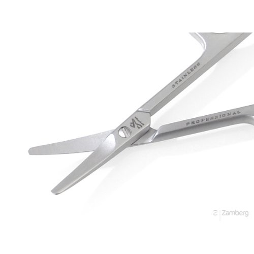 Stainless Steel Baby Scissors with Curved Blades. Made in Italy