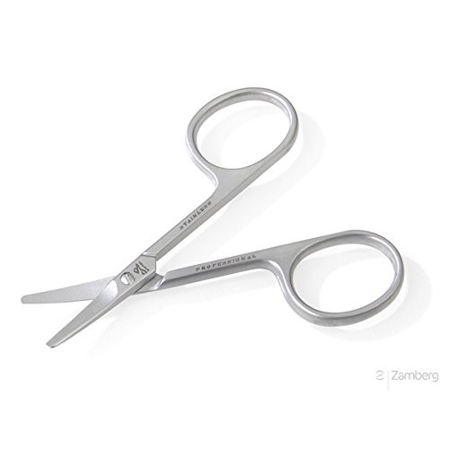 Stainless Steel Baby Scissors with Curved Blades. Made in Italy