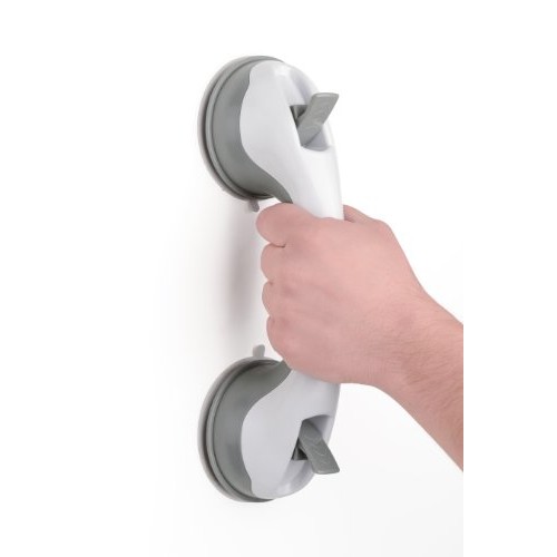 Premier Housewares Bathroom Support Handle With Suction - White/grey