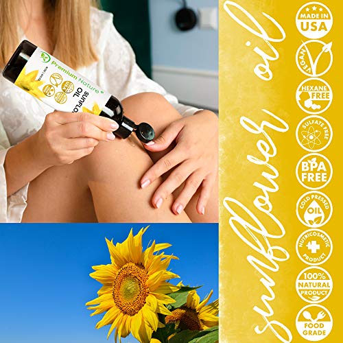 Sunflower Oil Cold Pressed - Sunflower Seed Oil Unrefined Sun Flower Oil Face...