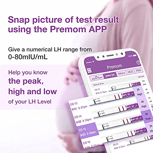 Premom Ovulation & Pregnancy Test Kit: 50 Quantitative Ovulation Strips & 20 ...