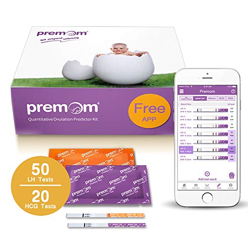 Premom Ovulation & Pregnancy Test Kit: 50 Quantitative Ovulation Strips & 20 ...