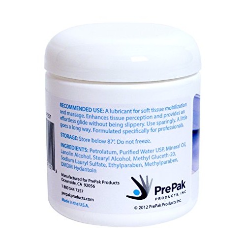 PrePak Products Freeup Unscented Massage Cream Jar, 8 oz - MADE IN USA