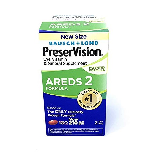 PreserVision AREDS 2 Eye Vitamin & Mineral Supplement (210 ct) with Lutein an...