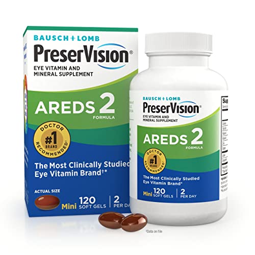 PreserVision AREDS 2 Eye Vitamin & Mineral Supplement, Contains Lutein, Vitam...