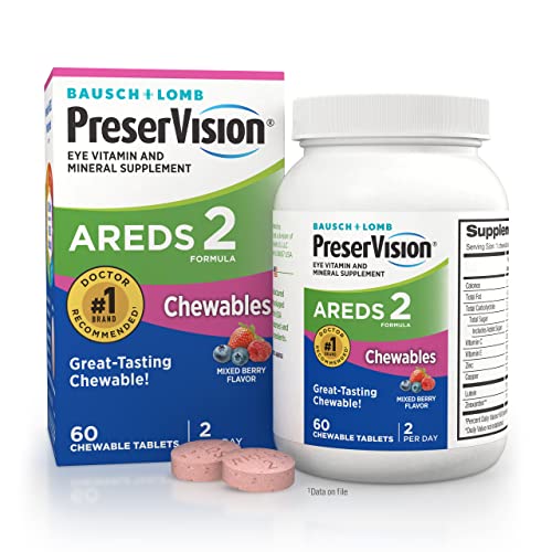 PreserVision AREDS 2 Eye Vitamin & Mineral Supplement, Contains Lutein, Vitam...