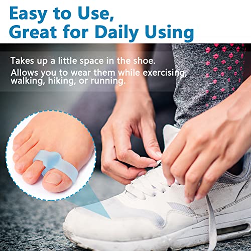 PrettSole 12 Pack Toe Separators, Toe Spacers with 2 Loops, Bunion Relief Pad...