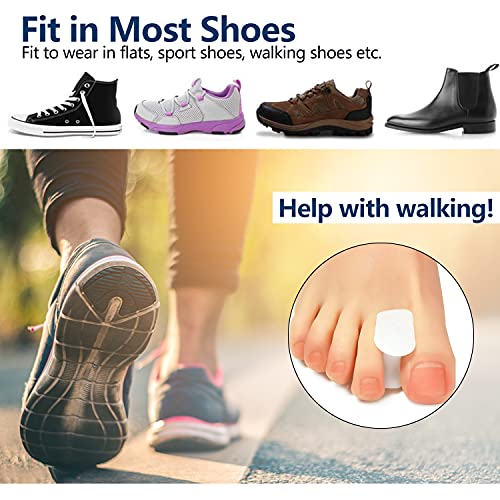 PrettSole 6 Pairs Toe Separators(1/2' Thick), Silicone Toe Spacer, Bunion Rel...